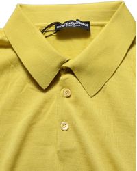 Dolce & Gabbana - Yellow Cashmere Short Sleeves Polo T - Lyst
