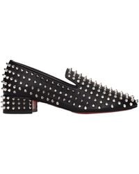 Christian Louboutin - Leather Slip-On Loafers - Lyst