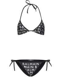 Balmain - Elegant Bikini With Triangle Top And Slip - Lyst