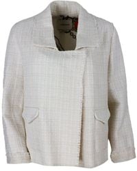 Anna Molinari Laced Cuffed Jacket - White