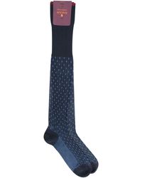 Gallo - Patterned Cotton Long Socks - Lyst