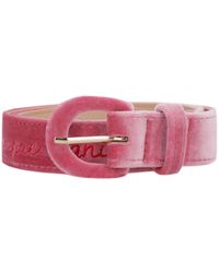 Giada Benincasa Velvet Belt - Pink
