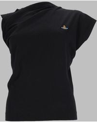 Vivienne Westwood - Short-Sleeved Embroidered Emblem Cotton T-Shirt - Lyst
