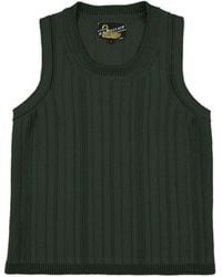 B.B. Wallace - Débardeur Baldesari Laine Structurée Vert Foncé Tank Tops - Lyst