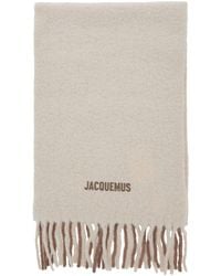 Jacquemus - Lecharpe Moisson Scarf With Logo Lettering On The Front And Fringed Hem - Lyst