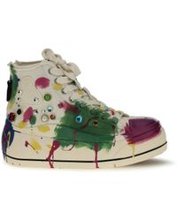 R13 - High Top Sneakers Off Paint-Splatter - Lyst