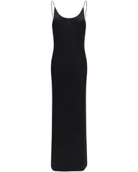 Saint Laurent - Backless Knit Dress With Cassandre Chain - Lyst