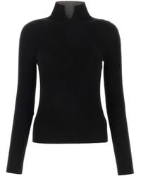 A.P.C. - Black Silk Blend Sweater - Lyst