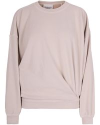 Isabel Marant - Draped Cotton Sweatshirt With Pleated Detailing - Lyst