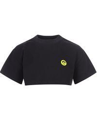 Barrow - Black Crop T-shirt With Logo - Lyst