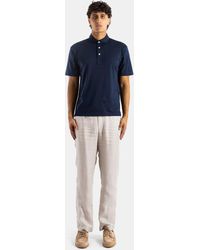 Handvaerk - Short-Sleeved Pima Cotton Polo Shirt Dark T-Shirts And Polos - Lyst