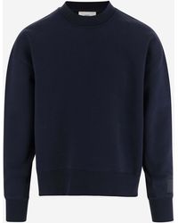 Ami Paris - Cotton Blend Sweatshirt With Logo - Lyst