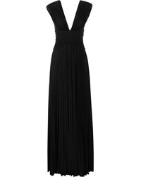 Elisabetta Franchi - Carpet Lurex Jersey Dress With Necklace - Lyst