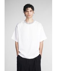 Giorgio Armani - T-shirt In White Wool And Polyester - Lyst