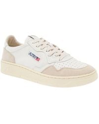 Autry - 'Medalist' Low Top Sneakers With Suede Details - Lyst