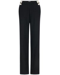 Jean Paul Gaultier - Wool Straight-Leg Tailored Trousers With Cuffs - Lyst