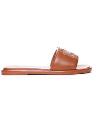 Tory Burch - Double T Sport Slide (Bourbon Miele/) Shoes - Lyst
