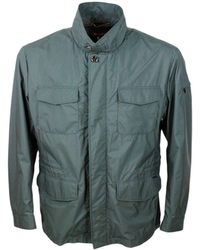 Moorer - Fieldsd Jacket Made Of Waterproof Technical Fabric. Patch Pockets On The Chest And Adjustable Drawstring Waist - Lyst