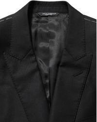 Dolce & Gabbana - Wool Single Breasted Blazer Jacket Virgin Silk Clothing - Lyst