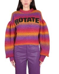 ROTATE BIRGER CHRISTENSEN - Knit Puff-sleeve Jumper - Lyst