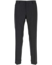 Prada - Graphite Wool Pant - Lyst