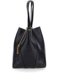 Chloé - Chloé Shoulder Bag 'Spin' With Logoed Metal Medals - Lyst