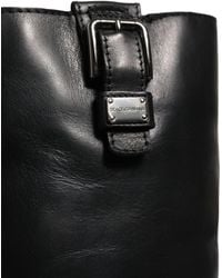 Dolce & Gabbana - Leather Buckle Detail Mid Calf Boots Shoes - Lyst