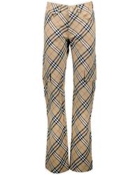 Burberry - "Check" Cargo Trousers - Lyst