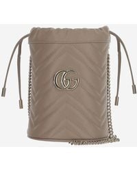 Gucci - Mini Gg Marmont Bucket Bag - Lyst