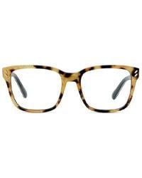 Stella McCartney - Eyeglasses Square Full Rim, Light Havana Frame And Clear Demo Lenses Lens Sc50001I099 - Lyst