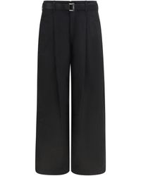 Sacai - Black Cotton Chino Pants - Lyst