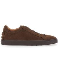 Tod's - Low-Top Suede Sneakers Sheep Leather Trainers - Lyst