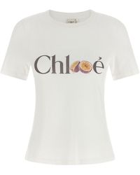 Chloé - Printed T-shirt - Lyst