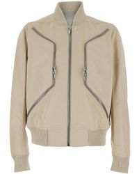 Rick Owens - 'Heizer Flight' Bomber Jacket With Two Front Zip Pockets - Lyst