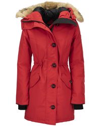 Canada Goose - Rossclair - Parka With Hood And Fur Coat - Lyst