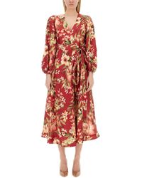 Zimmermann - Dress With Floral Pattern - Lyst