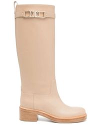 Ferragamo - Ornament Square Gancini Boot - Lyst