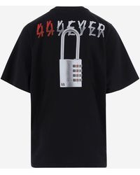 44 Label Group - Cotton T-Shirt With Logo Print T-Shirts - Lyst