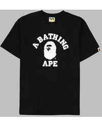 A Bathing Ape - T-Shirt With Print Cotton T-Shirts - Lyst