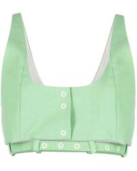 Ganni - Crop Top Organic Cotton - Lyst