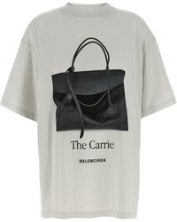 Balenciaga The Carrie Oversized T-Shirt in White | Lyst