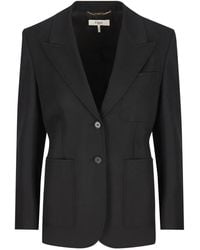 Chloé - Veste En Laine Grain De Poudre Noire Jacket - Lyst