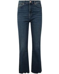 7 For All Mankind - Hw Slim Kick Luxe Vintage Sea Level With Distressed Hem Clothing - Lyst