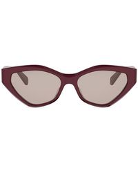 Celine - Cl40323U Triomphe 69E Rosso Lucido Sunglasses - Lyst