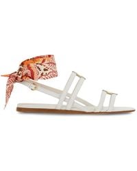Ferragamo - Ferragamo Vara Lace-Up Sandals - Lyst