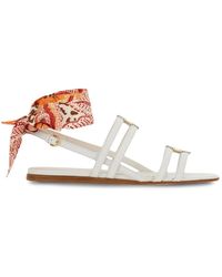 Ferragamo - Ferragamo Vara Lace-Up Sandals - Lyst