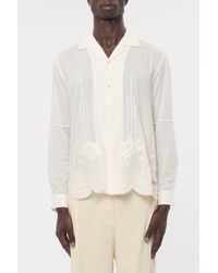BAZISZT - Chemise Grace Coton Blanc Shirt - Lyst