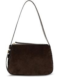 Tory Burch - Brown Suede Leather Shoulder Bag - Lyst