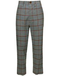 Vivienne Westwood - High-Waisted Pants With Check Motif - Lyst