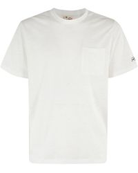 Mc2 Saint Barth - Linen T Shirt With Front Pocket - Lyst